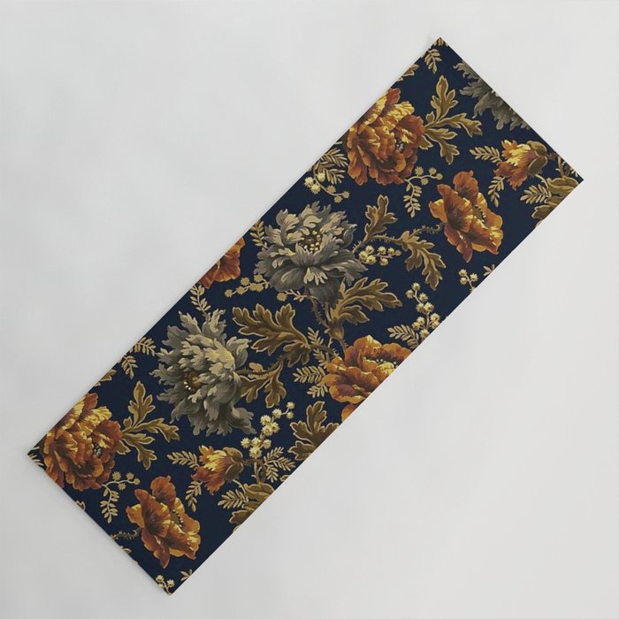 William Morris Poppy Textile Floral Tapestry Pattern Yoga Mat Gallery Image 1
