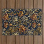 William Morris Poppy Textile Floral Tapestry Pattern Outdoor Rug Gallery Image 1