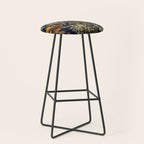 William Morris Poppy Textile Floral Tapestry Pattern Stool Gallery Image 1