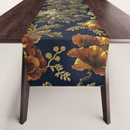 William Morris Poppy Textile Floral Tapestry Pattern Table Runner Gallery Image 1