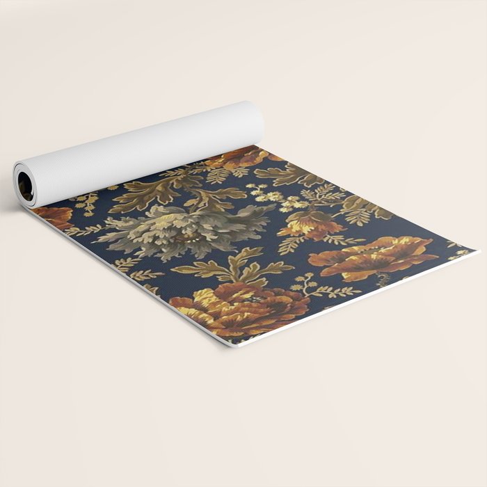 William Morris Poppy Textile Floral Tapestry Pattern Yoga Mat Gallery Image 2