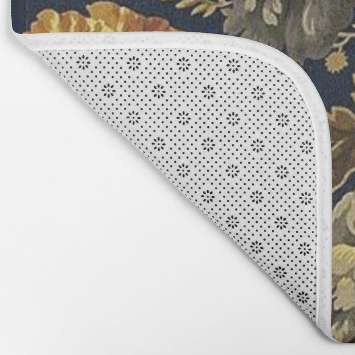 William Morris Poppy Textile Floral Tapestry Pattern Bath Mat Gallery Image 2