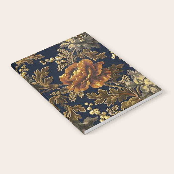 William Morris Poppy Textile Floral Tapestry Pattern Notebook Gallery Image 2