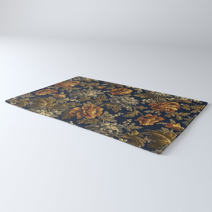 William Morris Poppy Textile Floral Tapestry Pattern Rug Gallery Image 3