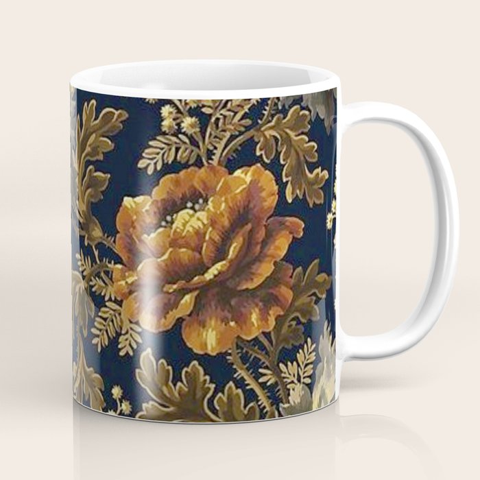 William Morris Poppy Textile Floral Tapestry Pattern Coffee Mug Gallery Image 1