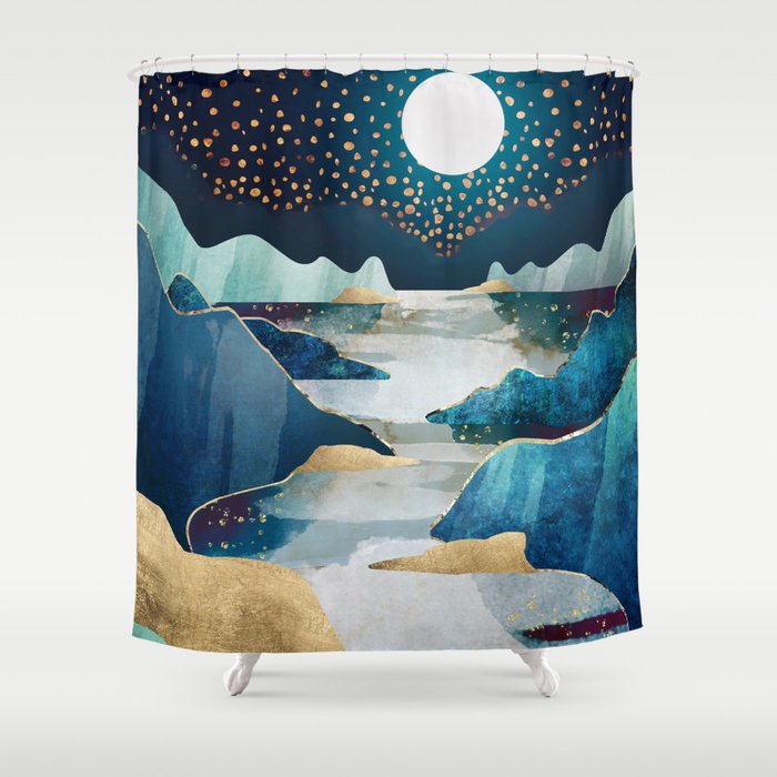 Moon Glow - Horizontal  Shower Curtain Gallery Image 1