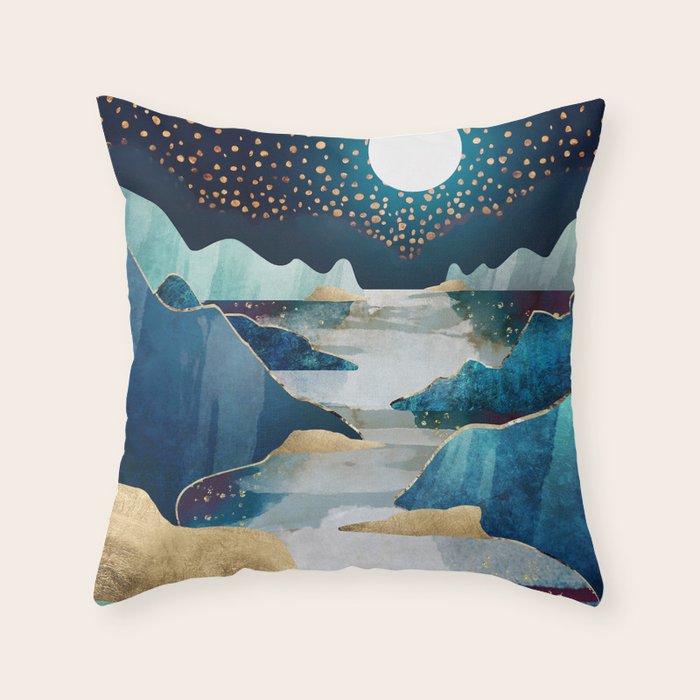 Moon Glow - Horizontal  Throw Pillow Gallery Image 6