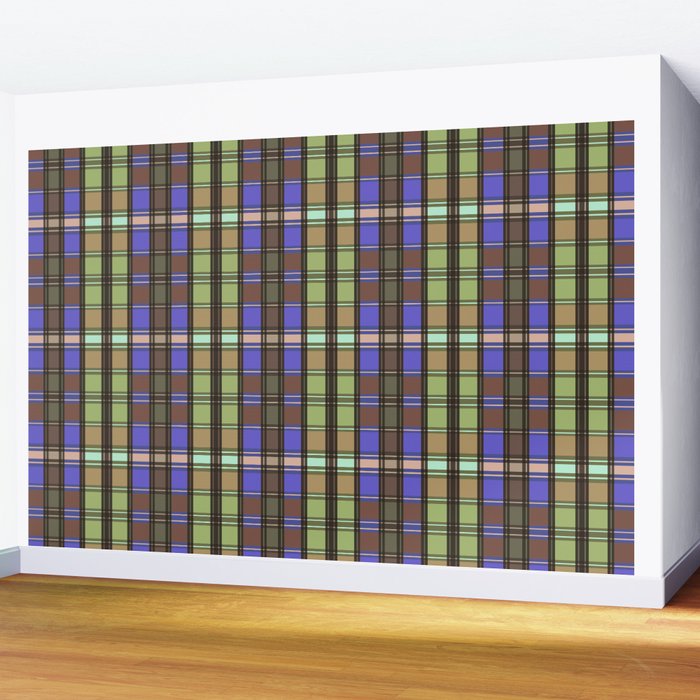 Fusion Colorful Toned Grids Wall Mural Gallery Image 2