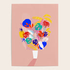 Keep Growing - Tropical plant on peach Poster Gallery Image 4