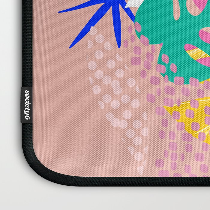 Keep Growing - Tropical plant on peach Laptop Sleeve Gallery Image 3