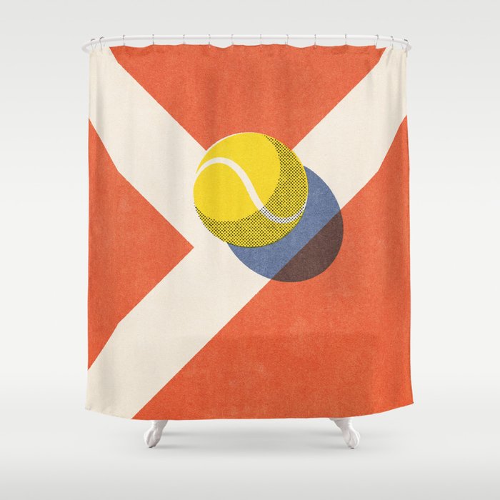 BALLS - Tennis - Clay Court - II Shower Curtain Gallery Image 1