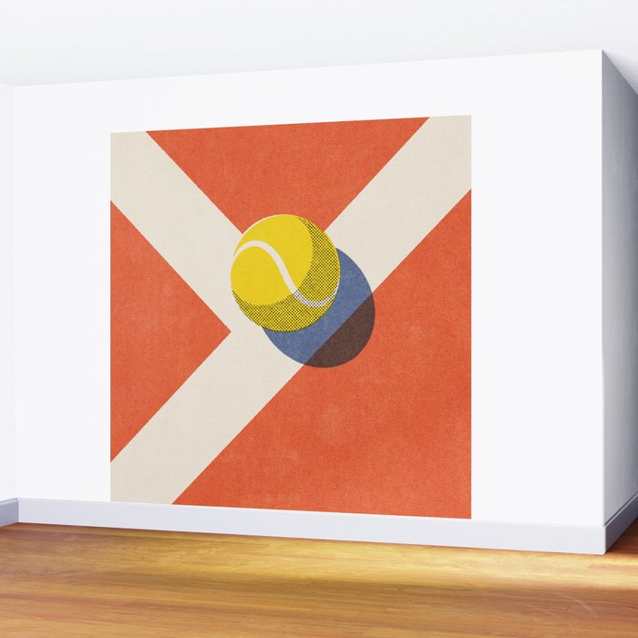 BALLS - Tennis - Clay Court - II Wall Mural Gallery Image 2
