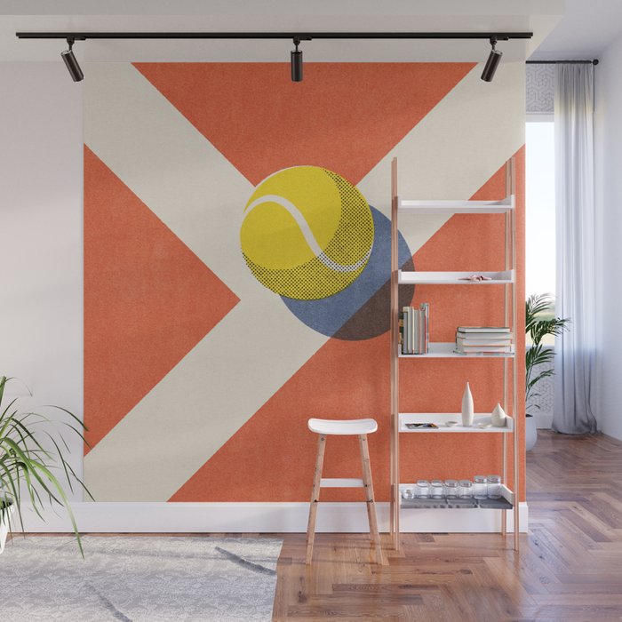 BALLS - Tennis - Clay Court - II Wall Mural Gallery Image 1
