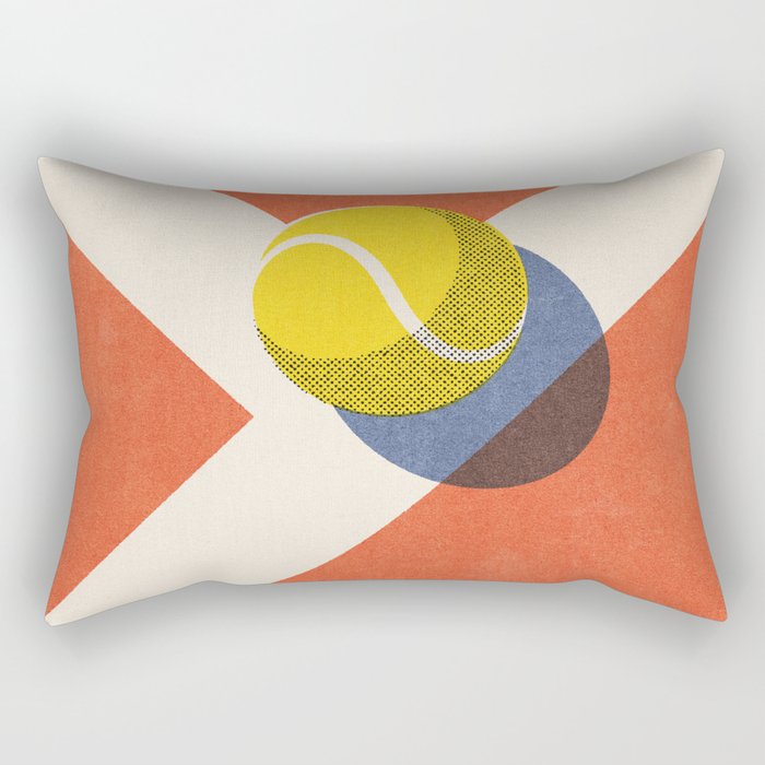 BALLS - Tennis - Clay Court - II Rectangular Pillow Gallery Image 2