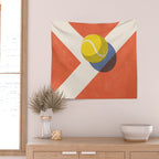 BALLS - Tennis - Clay Court - II Wall Tapestry Gallery Image 2