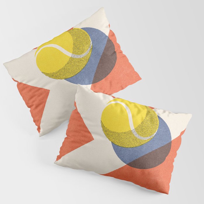 BALLS - Tennis - Clay Court - II Pillow Sham Gallery Image 3