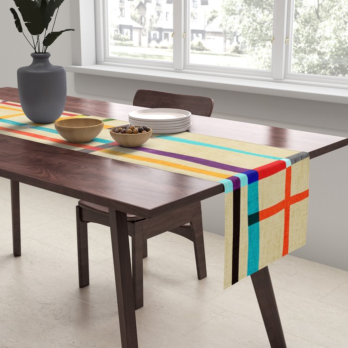 The map (after Mondrian) Table Runner Gallery Image 2