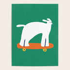 Poodle dog on skateboard Poster Gallery Image 4