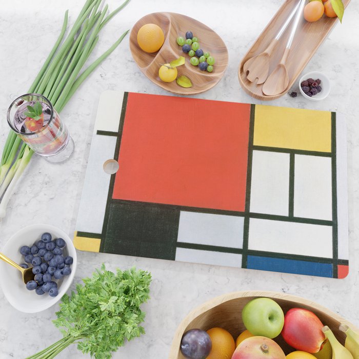 Piet Mondrian, Composition in red, yellow, blue and black Cutting Board Gallery Image 2