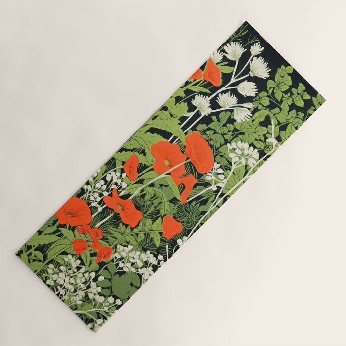 Poppy Pillar Garden Yoga Mat Gallery Image 1