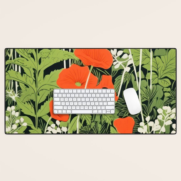 Poppy Pillar Garden Desk Mat Gallery Image 1