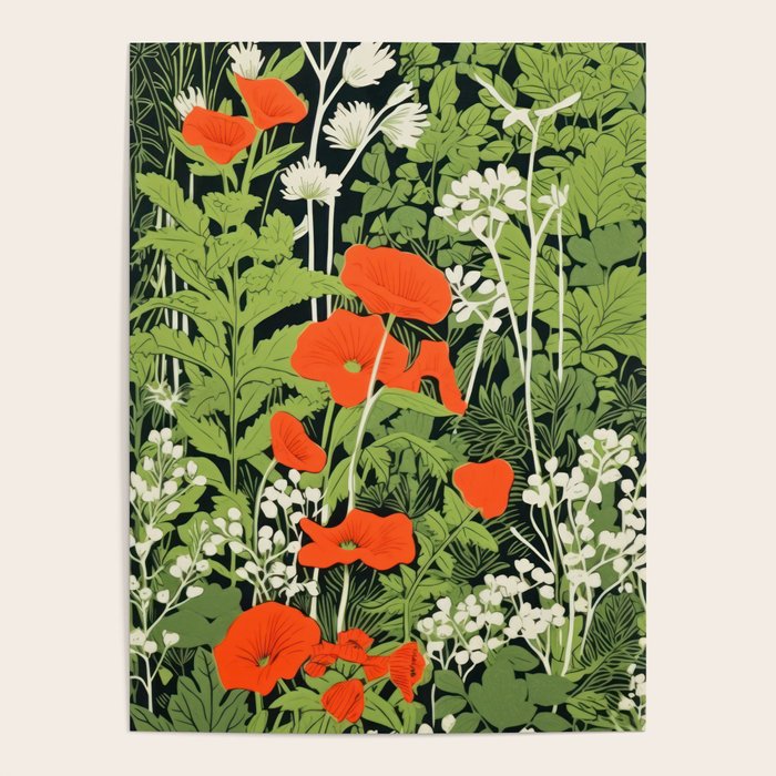 Poppy Pillar Garden Poster Gallery Image 4