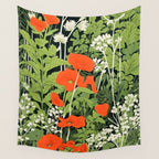 Poppy Pillar Garden Wall Tapestry Gallery Image 4