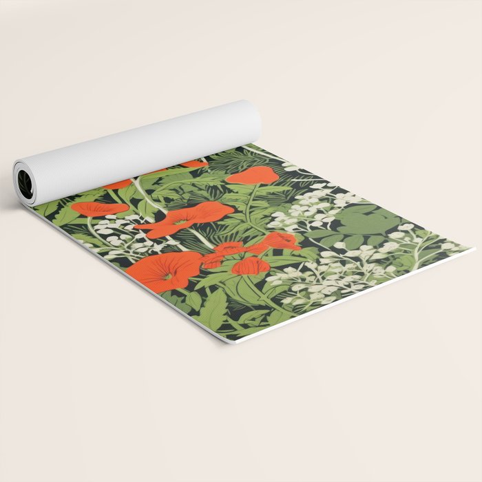 Poppy Pillar Garden Yoga Mat Gallery Image 2