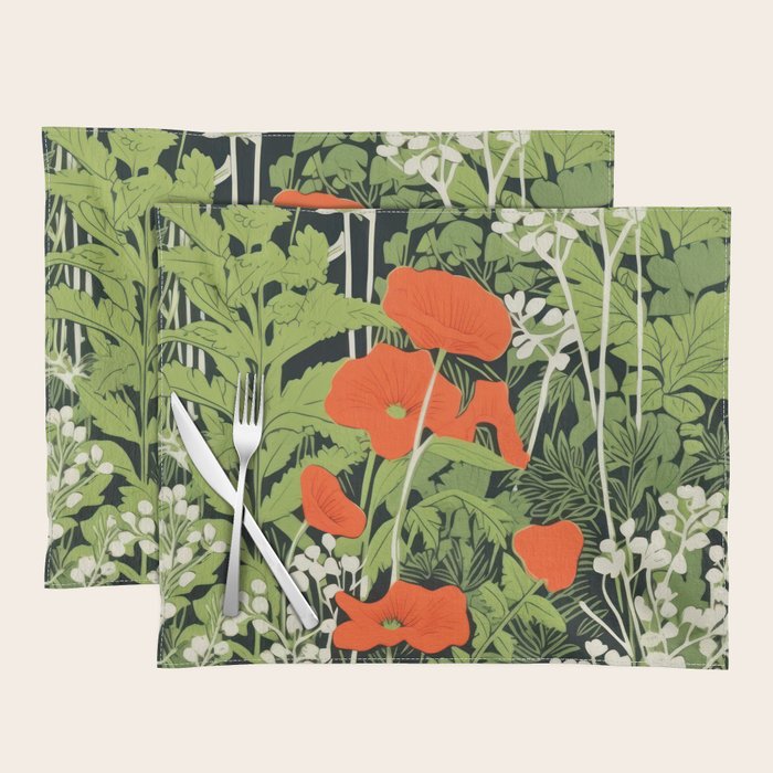 Poppy Pillar Garden Placemat Gallery Image 1