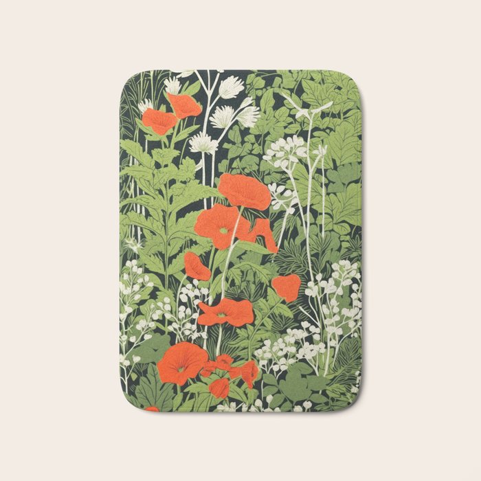 Poppy Pillar Garden Bath Mat Gallery Image 1