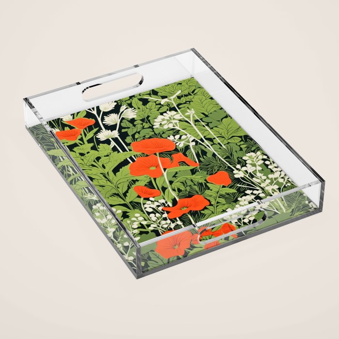 Poppy Pillar Garden Acrylic Tray Gallery Image 1