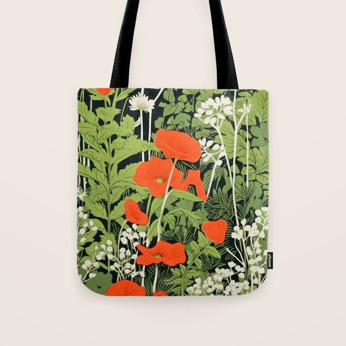 Poppy Pillar Garden Tote Bag Gallery Image 1