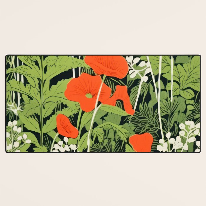 Poppy Pillar Garden Desk Mat Gallery Image 3