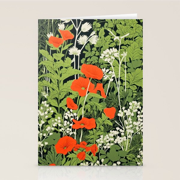 Poppy Pillar Garden Stationery Card Gallery Image 2