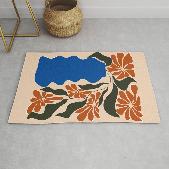 Tropical flower pot Rug Gallery Image 1
