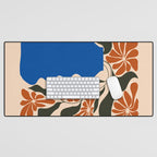 Tropical flower pot Desk Mat Gallery Image 1