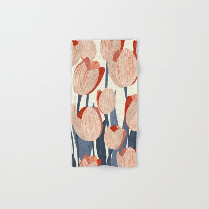 Flowers Tulips pattern Bath Towel Gallery Image 1