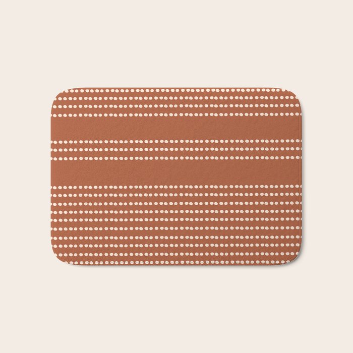 Spotted, African Pattern, in Terracotta Bath Mat Gallery Image 1