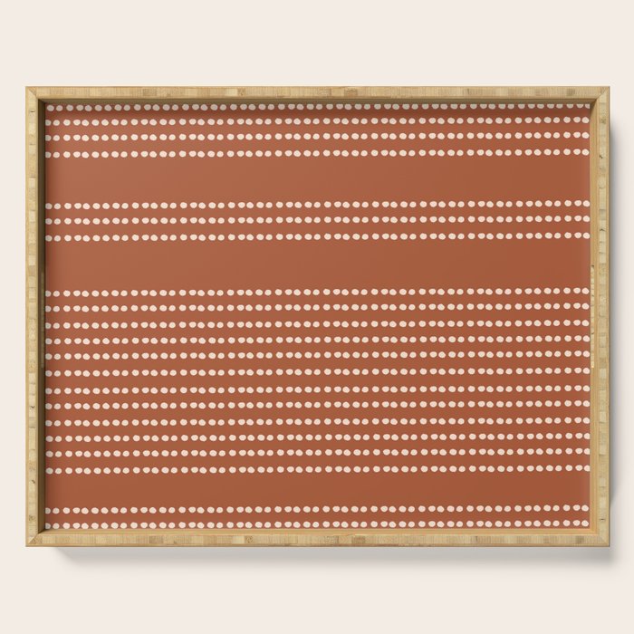 Spotted, African Pattern, in Terracotta Serving Tray Gallery Image 1
