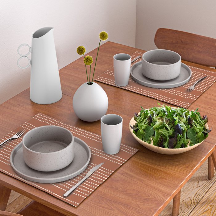 Spotted, African Pattern, in Terracotta Placemat Gallery Image 2