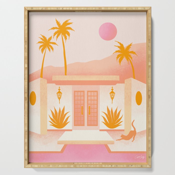 Palm Springs Home â Tangerine Serving Tray Gallery Image 1
