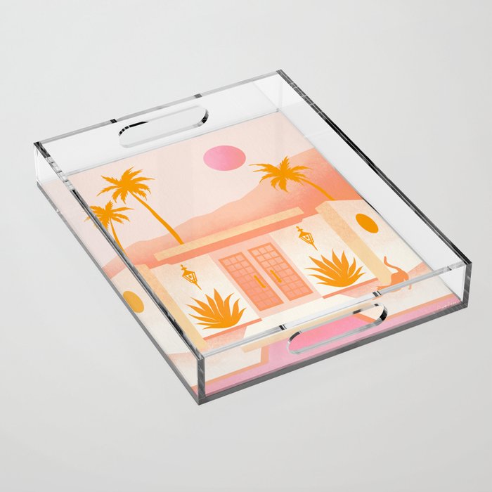 Palm Springs Home â Tangerine Acrylic Tray Gallery Image 1