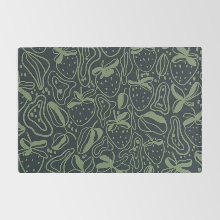 Green strawberries Rug Gallery Image 2