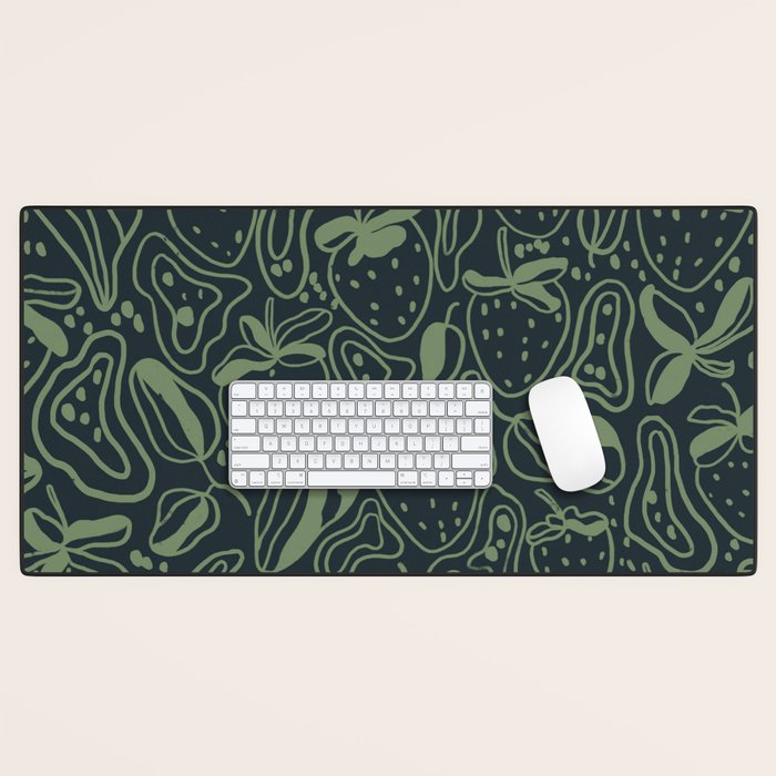 Green strawberries Desk Mat Gallery Image 1