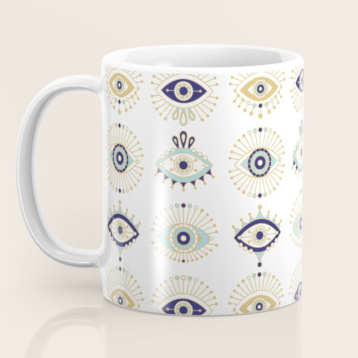 Evil Eye Collection on White Coffee Mug Gallery Image 3