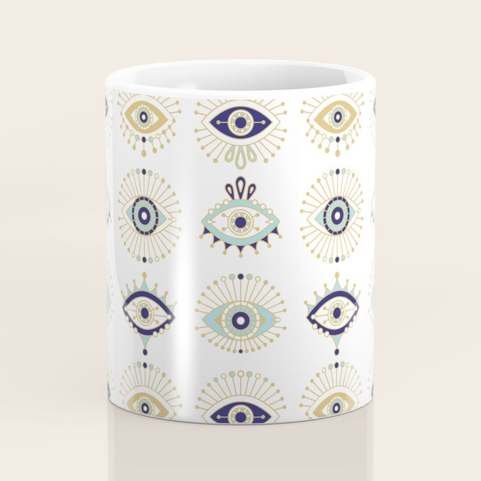 Evil Eye Collection on White Coffee Mug Gallery Image 4