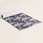Stormy Night - midnight and lavender  Yoga Mat Gallery Image 2