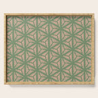 Threaded Geometric Green Peach Serving Tray Gallery Image 1