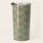 Threaded Geometric Green Peach Travel Mug Gallery Image 3