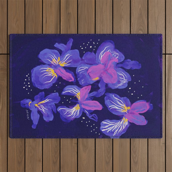 Under The Neon Floral Outdoor Rug Gallery Image 1